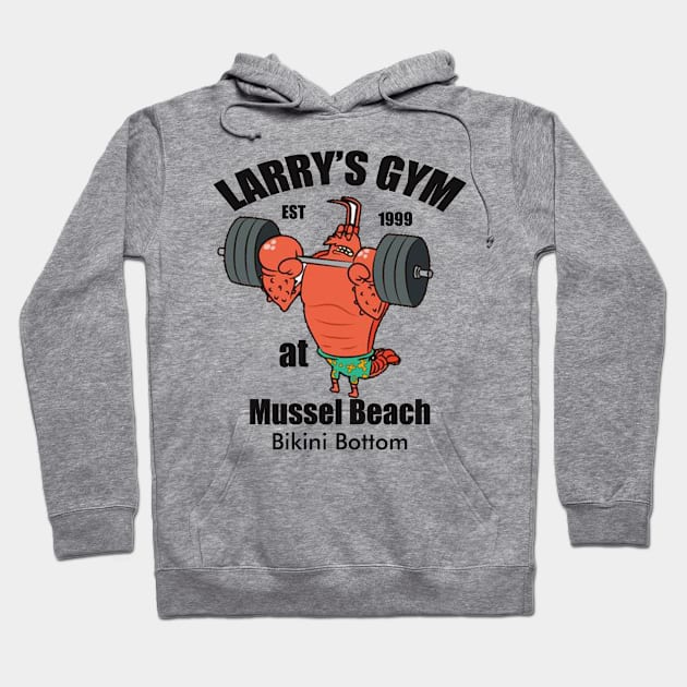 Larry's Gym At Mussel Beach Hoodie by positive_negativeart